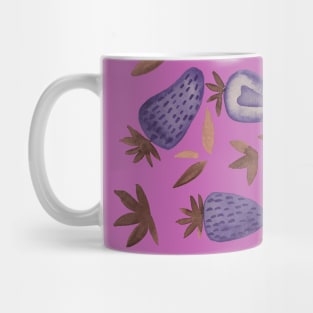 Watercolors strawberries - purple Mug